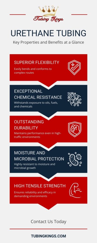 Urethane Tubing - Key Properties and Benefits at a Glance infographic
