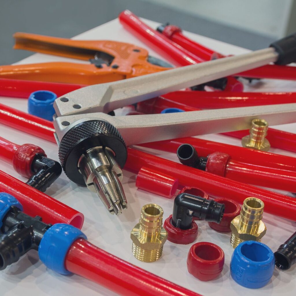 plastic tubing with cutting tool